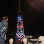 Bande annonce du film Pathaan sur Burj Khalifa