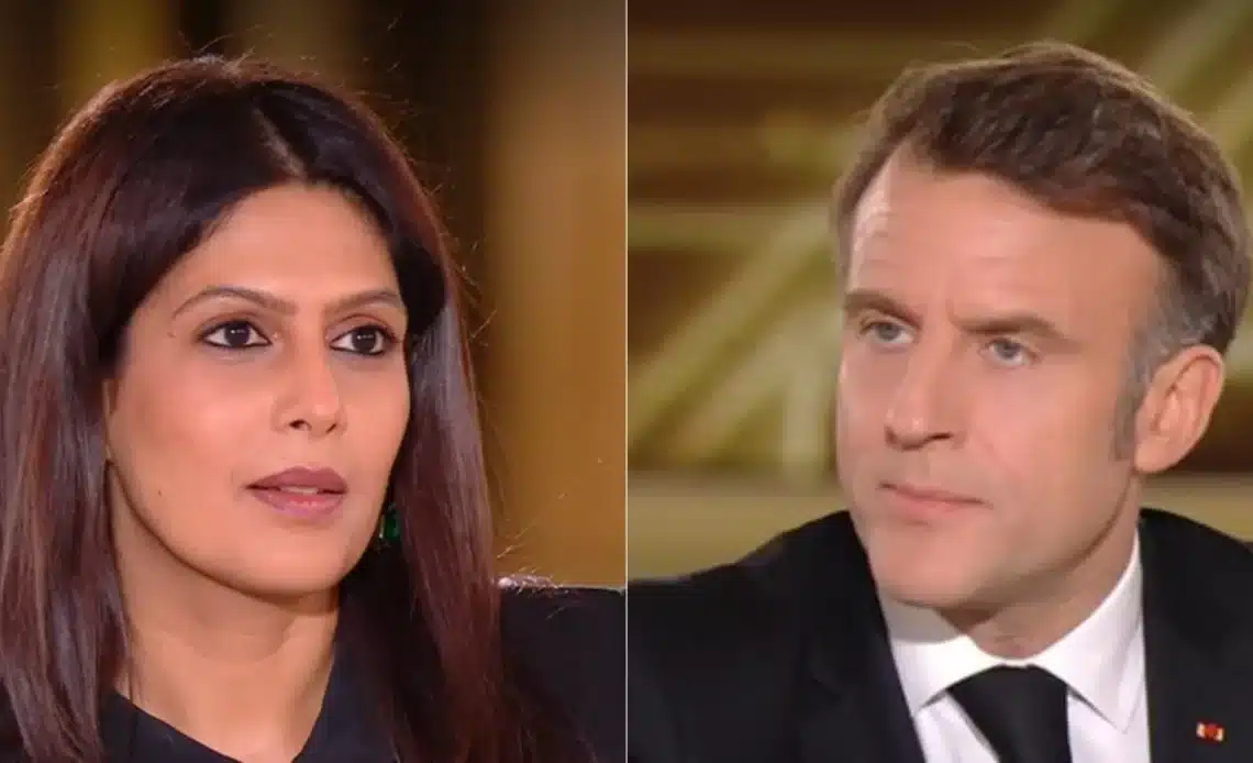 PALKI SHARMA et EMMANUEL MACRON