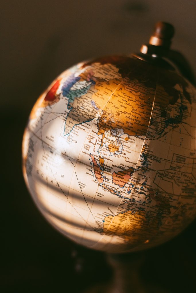 Globe map de l’Inde